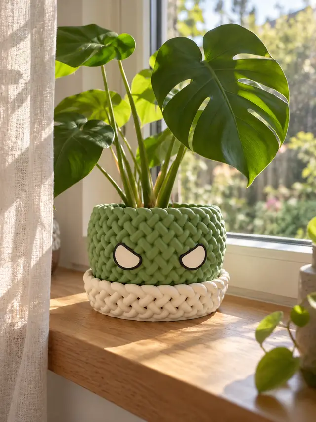 Knitted Planter with Interchangeable Eyes — modelo 3D