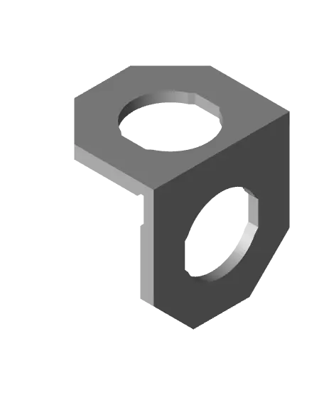 Type 2, Big Thread Holes, 1x1 Outside Bracket — modelo 3D