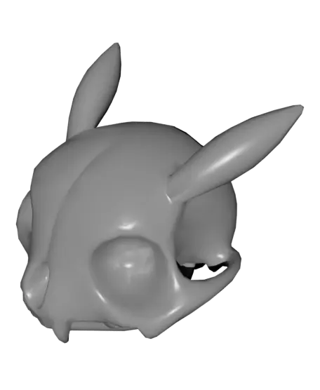 Pika Skull Key Ring — modelo 3D