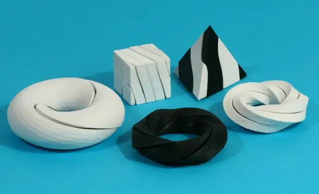 Five screw-puzzles by George Hart — modelo 3D
