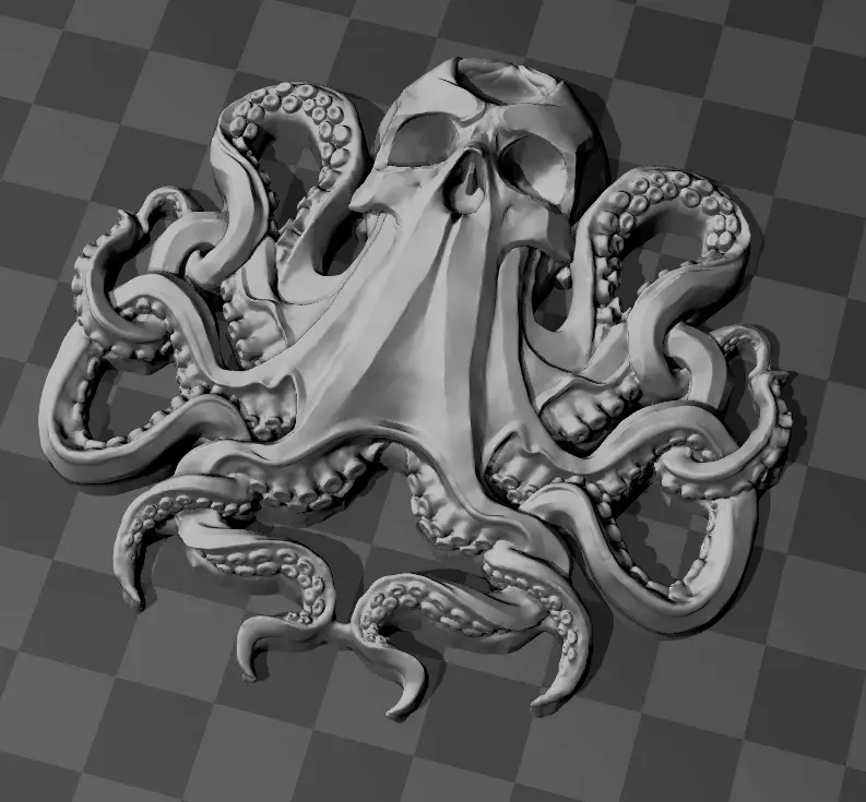 Skull Octopus — modelo 3D
