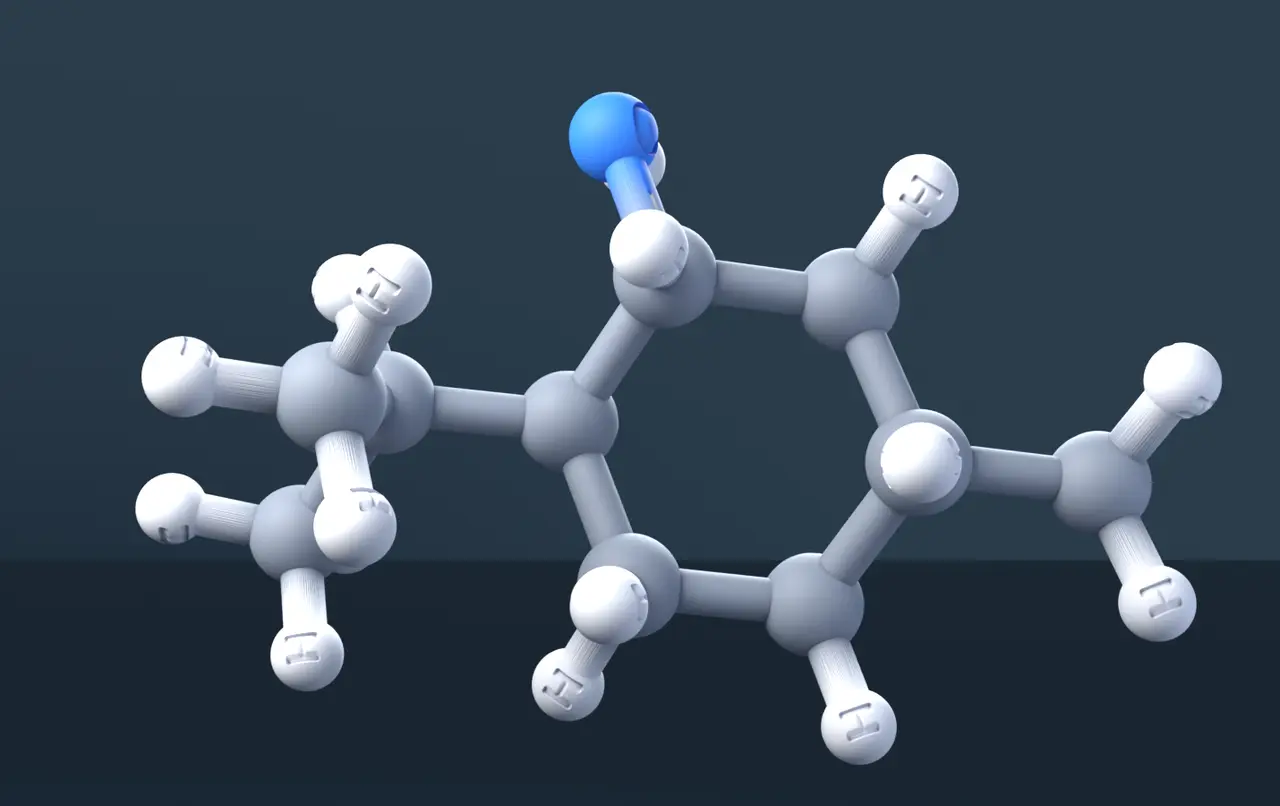 L-menthol 3D Molecular Model — CAS 2216-51-5 — modelo 3D