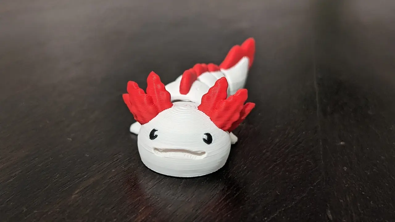 Axolotl - Articulated Figure Keychain — modelo 3D