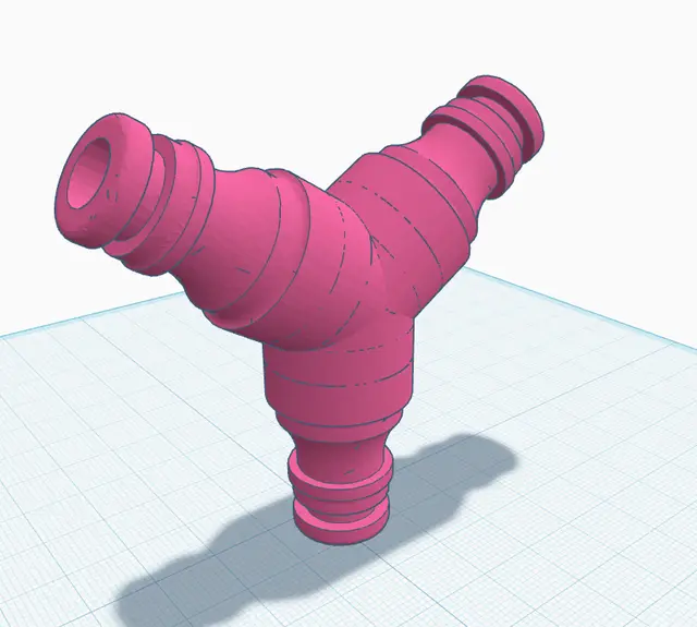 Rozdvojka na zahradní hadice — modelo 3D