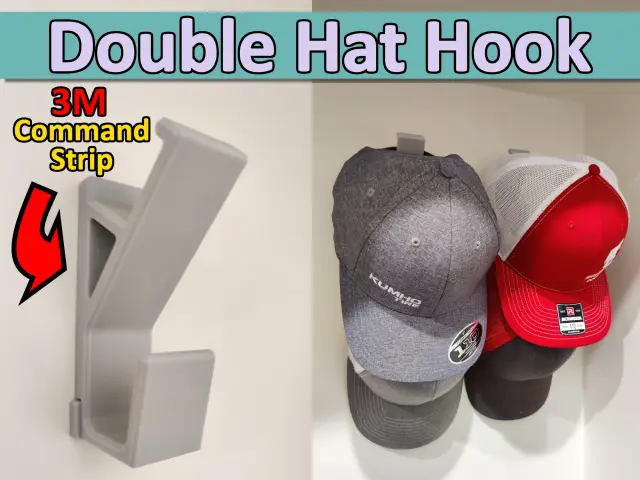 Double Cap/Hat Hook — modelo 3D