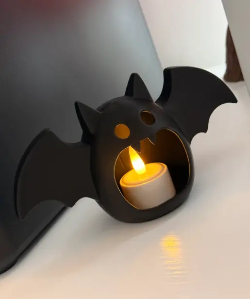 Simple Bat LED Tealight Holder – Halloween Decor — modelo 3D