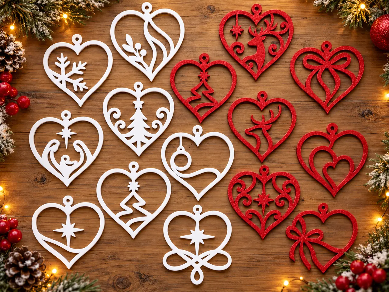 Heart-Themed Christmas Ornaments — modelo 3D