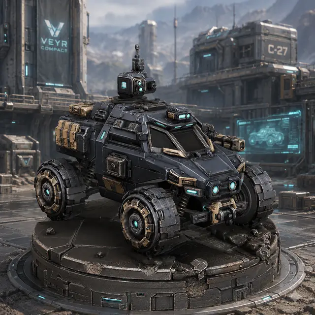 Vorrakai Frontiers – Veyr Compact – Dustjackal Rover (Sci-Fi 3D Printable Vehicle STL) — modelo 3D