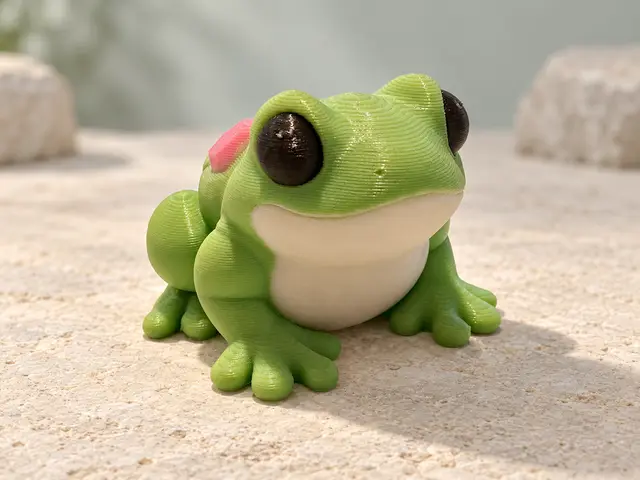 Opal the Geode Frog | Cute ColorMix Companion — modelo 3D