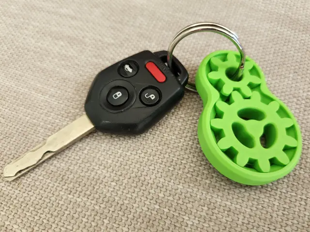 Gear Fidget Keychain Tag — modelo 3D
