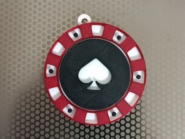 Porte-clés 3D Jeton Casino — modelo 3D