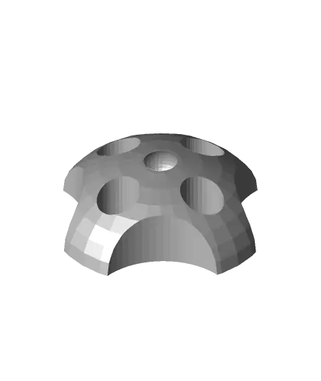 16x16 drone skid with steel ball (1/4 inch) whole — modelo 3D