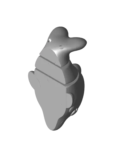 Flexi Amazon River Dolphin Keychain (Single Color) — modelo 3D