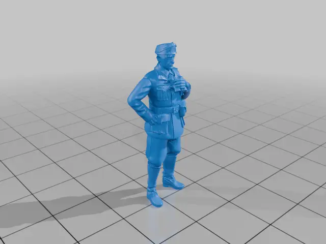 28mm Romanian Officer. — modelo 3D