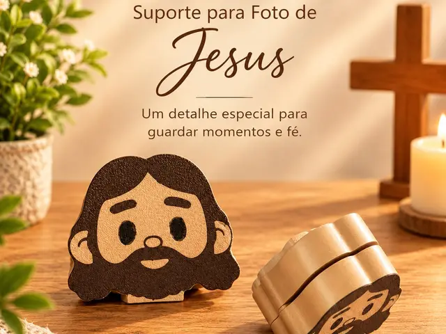 JESUS ,porta retrato, polaroid, foto (ELE TE AMA!) — modelo 3D