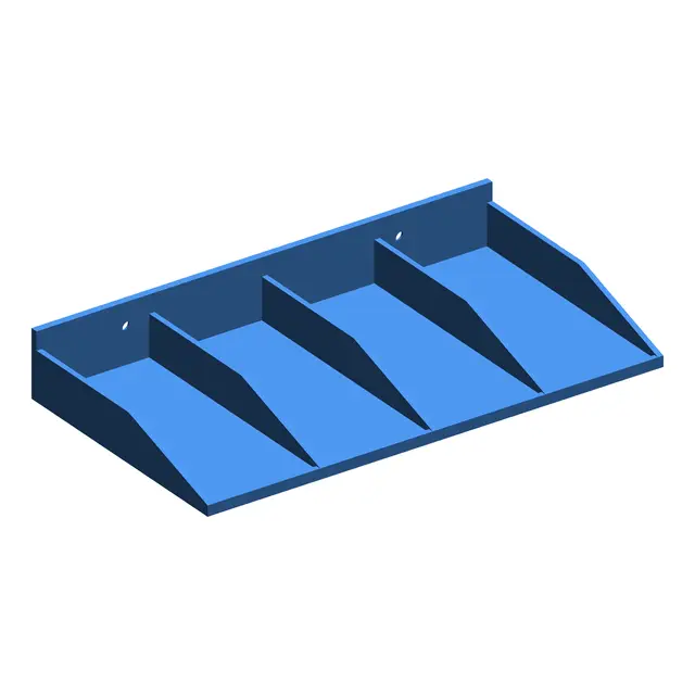 Toy Car Parking Rack – 4 and 6 Slot for 1:64 Cars — modelo 3D
