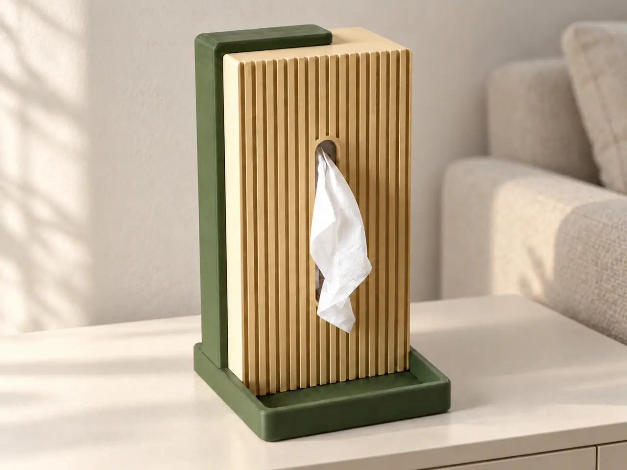 TissueRise – Vertical Tissue Box with Tray — modelo 3D
