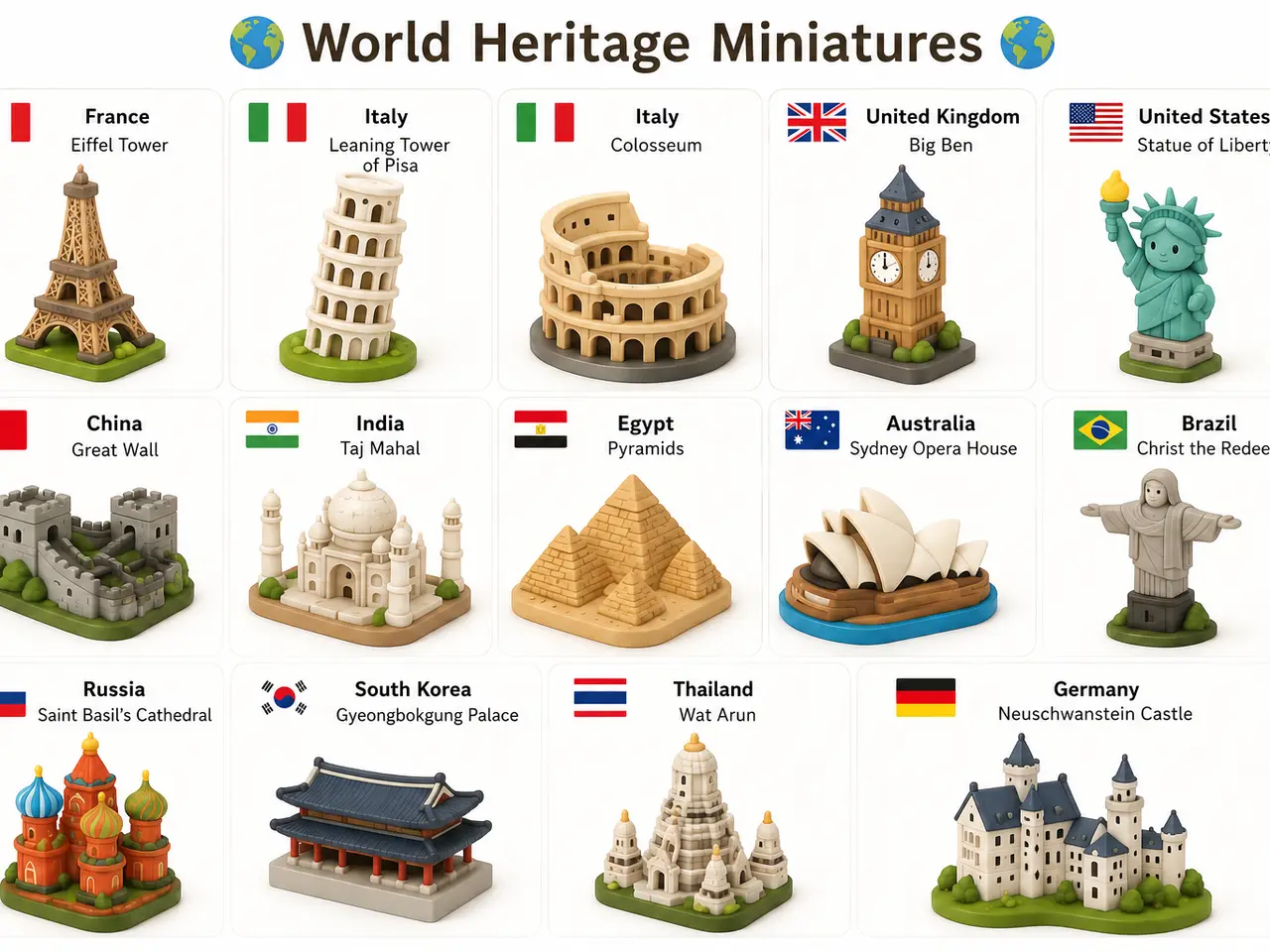 World Heritage Miniatures — modelo 3D