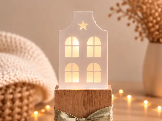 Lichterhaus für Holzsockel — modelo 3D