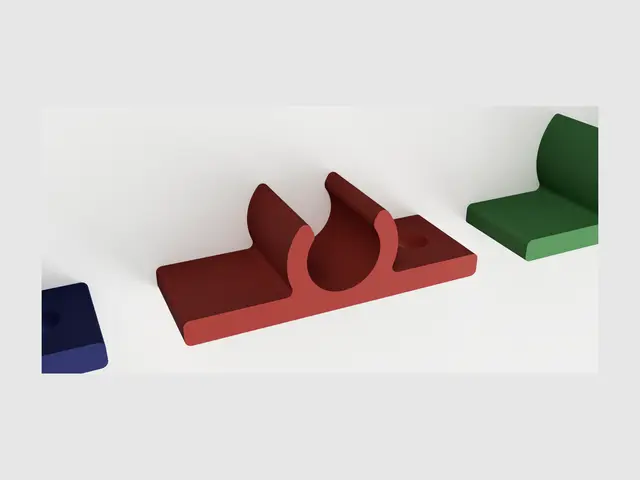Snap-In Cable Clips – 4 Sizes (3.5 / 5 / 7 / 10 mm), Tape or Screw Mount, No Supports — modelo 3D