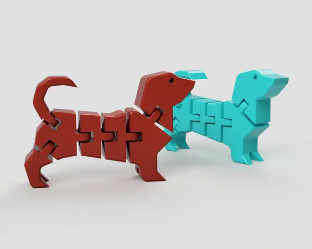 Flexi Articulated Doggo — modelo 3D