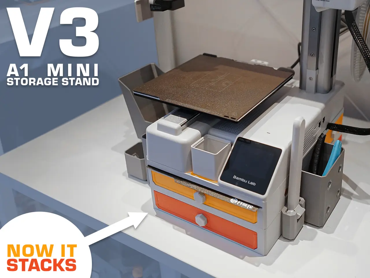 A1 Mini - Stackable Storage Stand V3 — modelo 3D