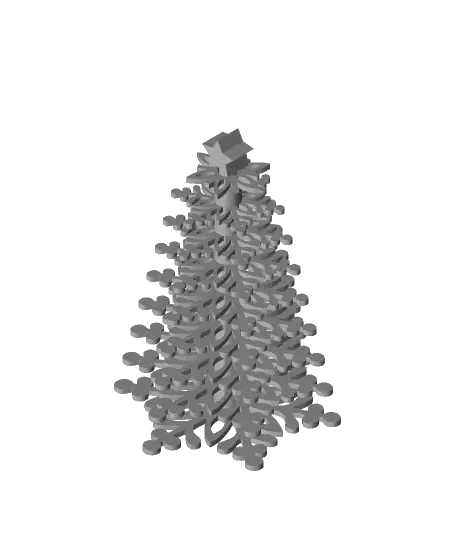 Snowflake Tree Christmas Ornament — modelo 3D