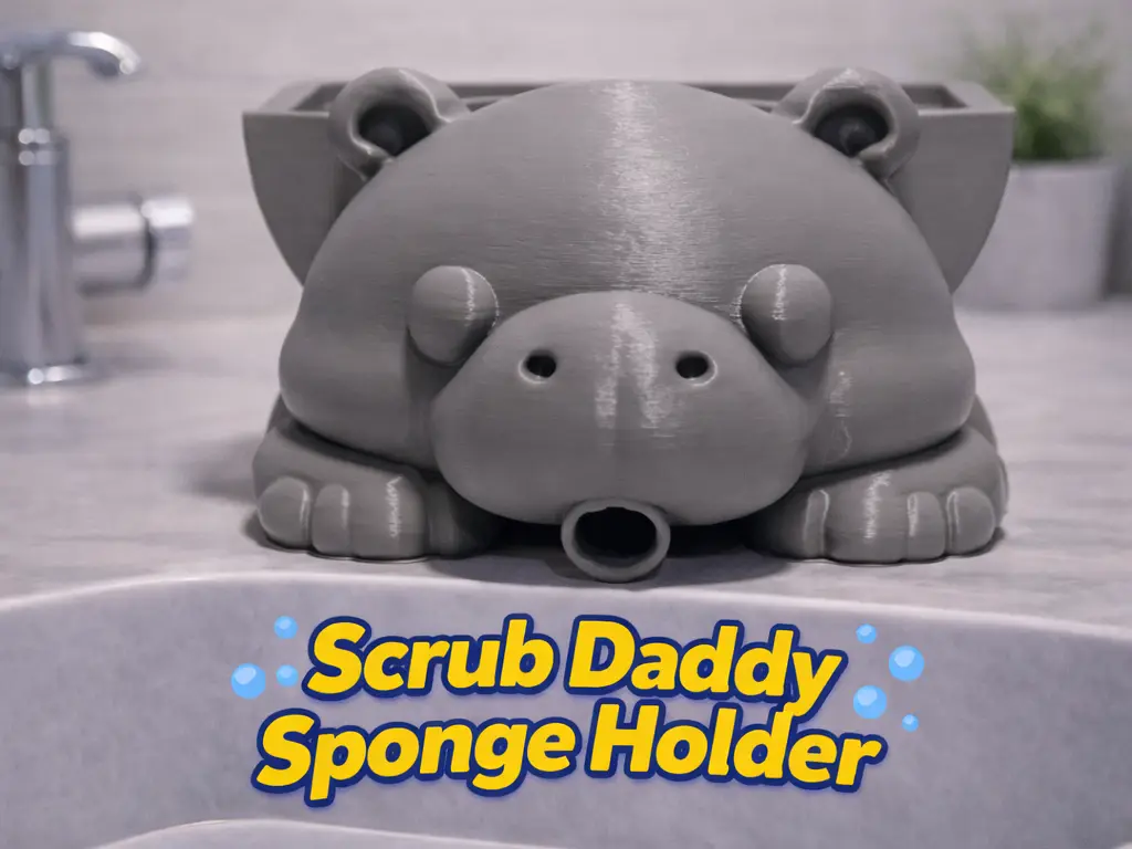 Hugo the Hippo Scrub Daddy Holder — modelo 3D