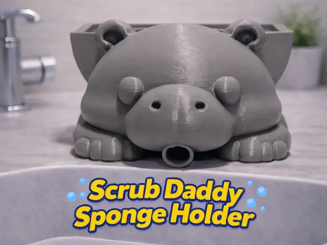 Hugo the Hippo Scrub Daddy Holder — modelo 3D