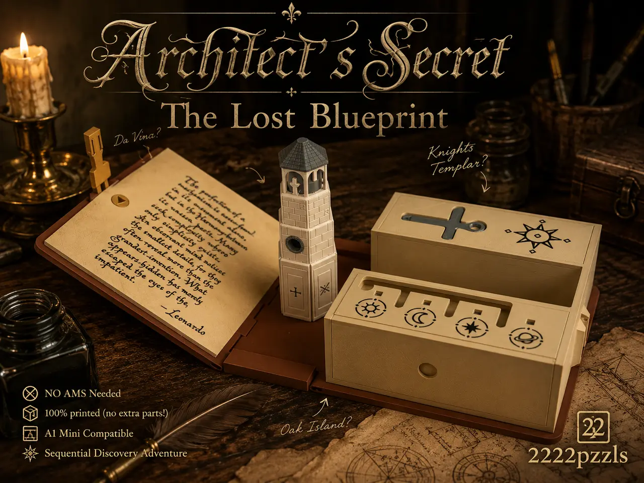 The Lost Blueprint | Sequential Discovery Puzzle — modelo 3D