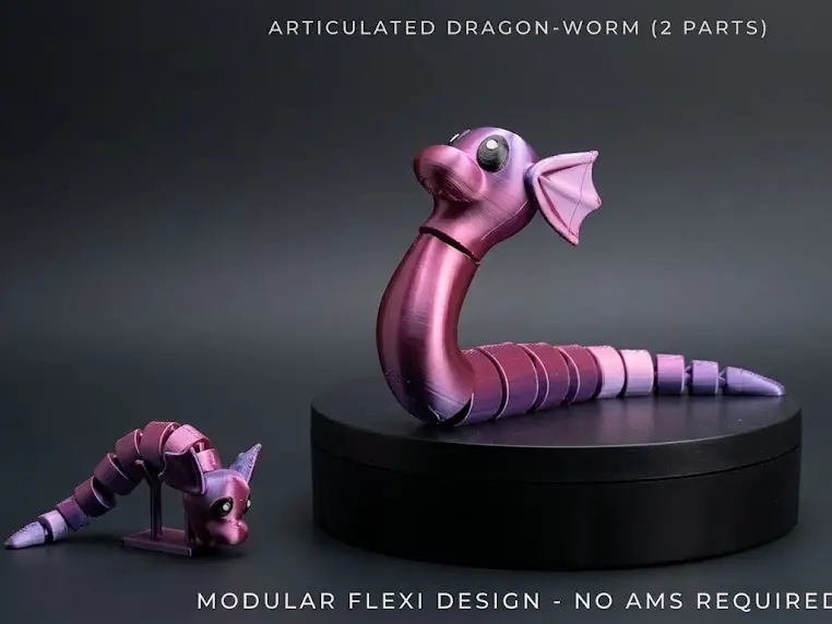 Gusano de Mar Articulado / Sea Worm Flexi modular — modelo 3D