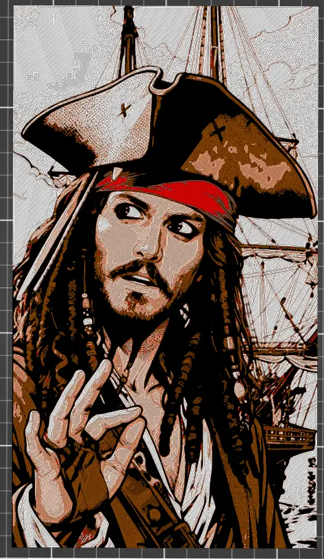 Captain Jack Sparrow - Hueforge — modelo 3D
