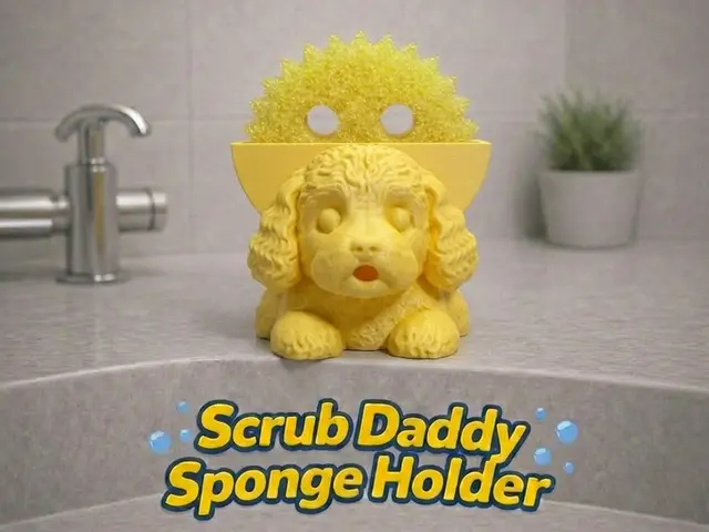 Bernie the Golden Doodle Scrub Daddy Holder — modelo 3D