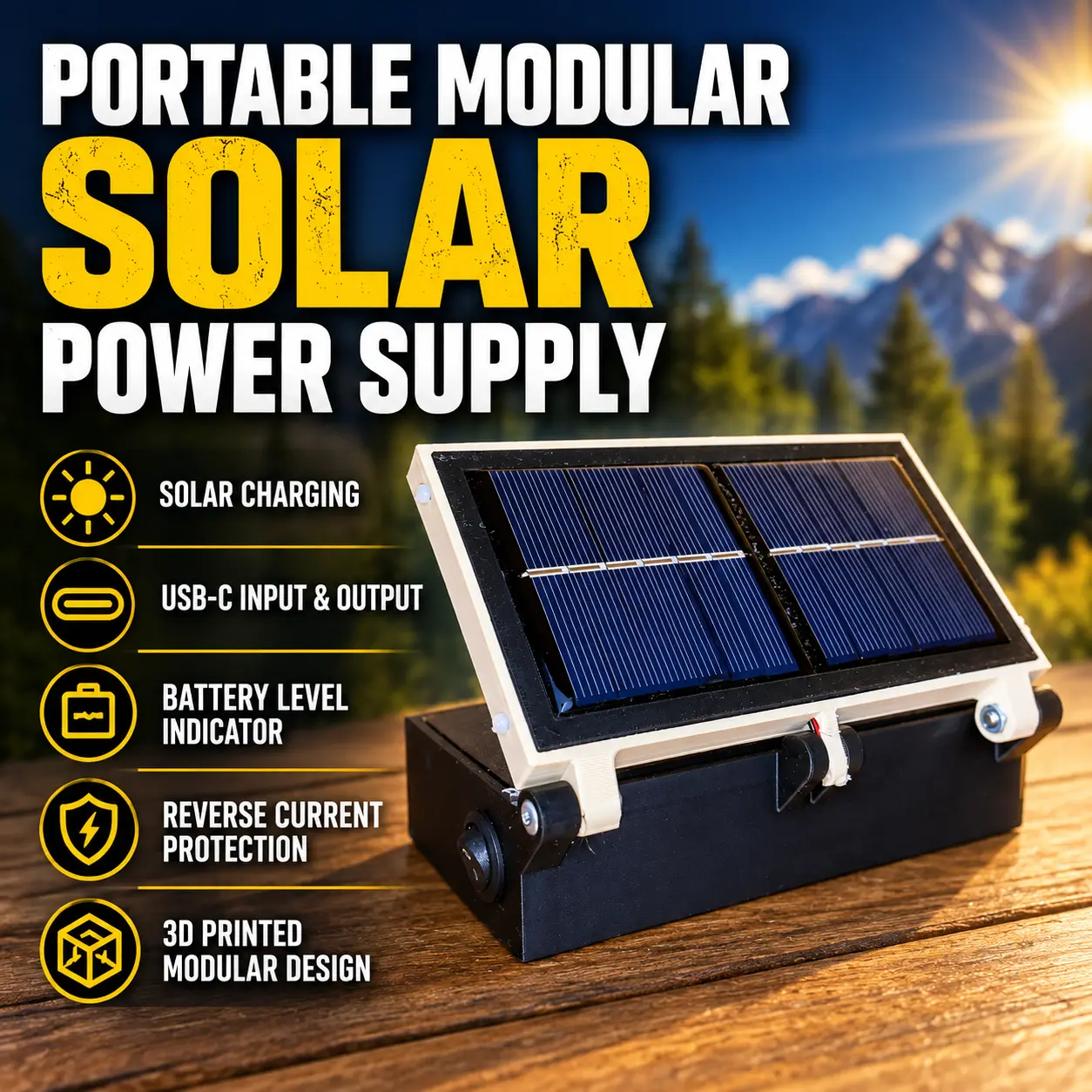 Portable Modular Solar Power Supply — modelo 3D