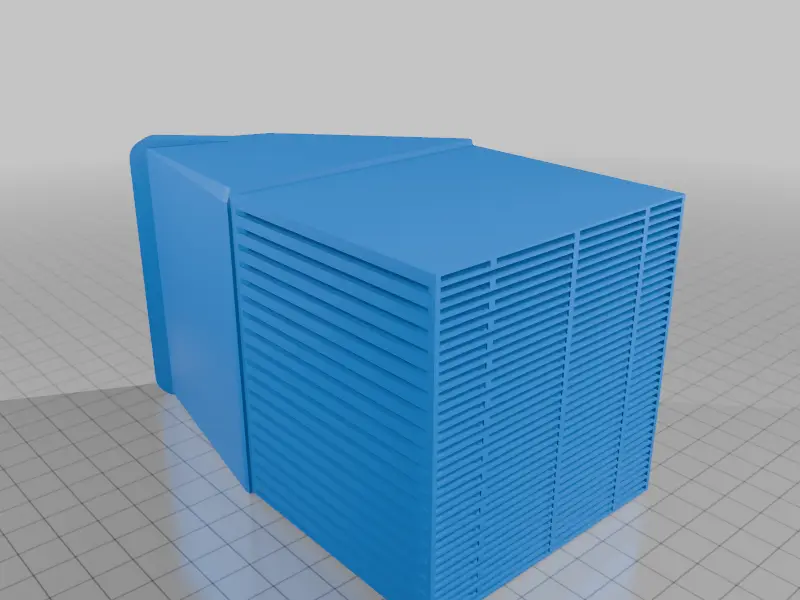 80mm PC fan Recuperate heat from air in contraflow directions: air ventilation heat exchange mounting in walls or windows,Recuperate heat from air in contraflow directions: air ventilation heat exchan — modelo 3D
