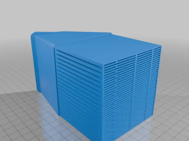 80mm PC fan Recuperate heat from air in contraflow directions: air ventilation heat exchange mounting in walls or windows,Recuperate heat from air in contraflow directions: air ventilation heat exchan — modelo 3D