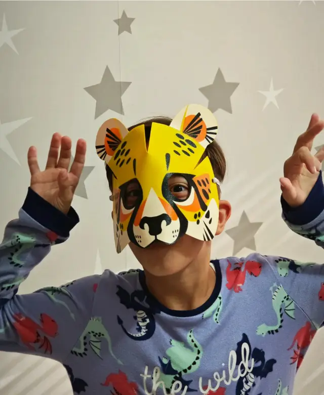 Multicolor Cheetah Mask — modelo 3D