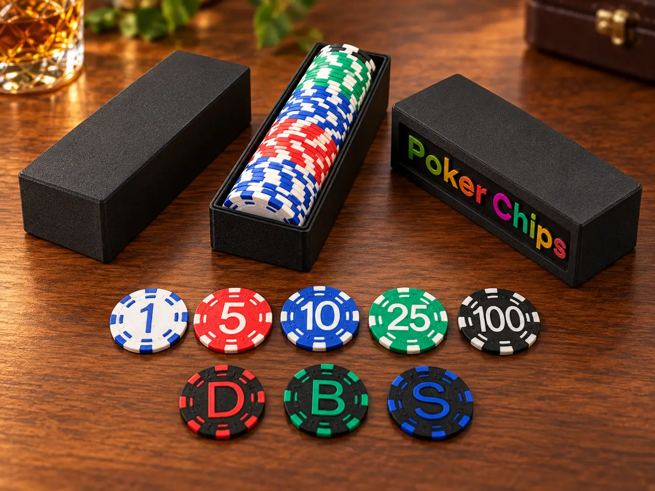 Travel Size Poker Chips With Case — modelo 3D