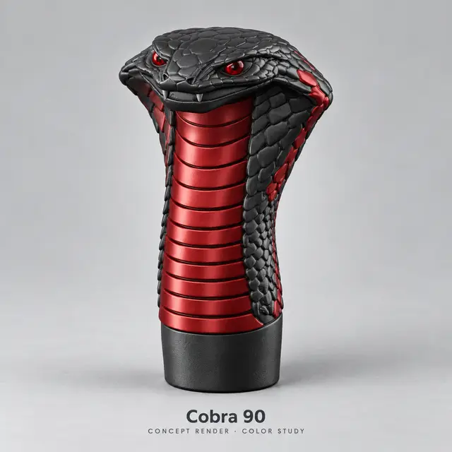 Cobra 90 – Thrustmaster TH8S Shifter Knob + Adapter — modelo 3D