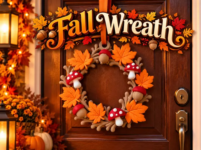Fall Wreath with Mushrooms and Acorns — modelo 3D