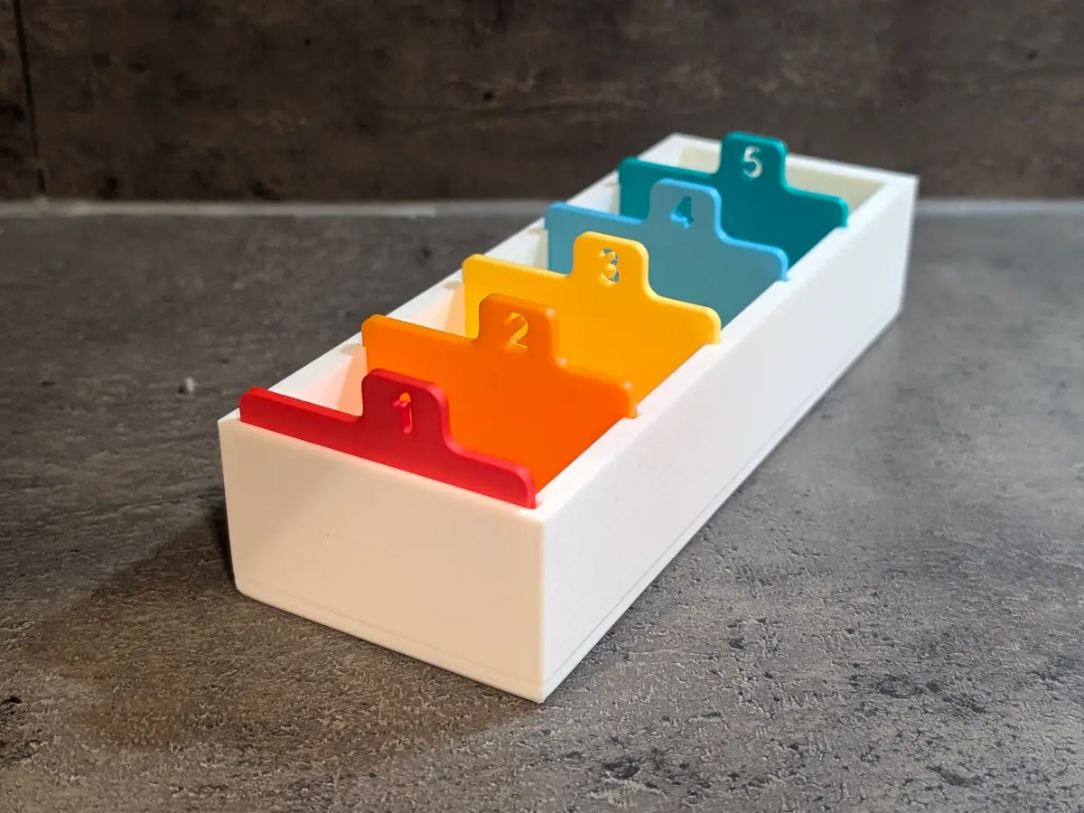 Leitner Box with 5 compartments — modelo 3D