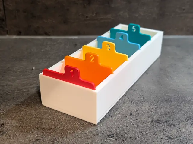Leitner Box with 5 compartments — modelo 3D