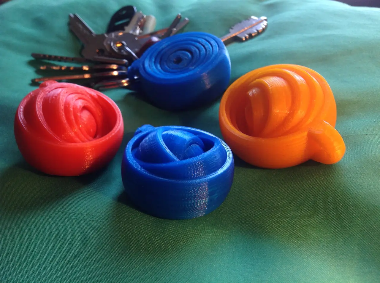 gyroscopic relaxing keyring - 6 rings — modelo 3D