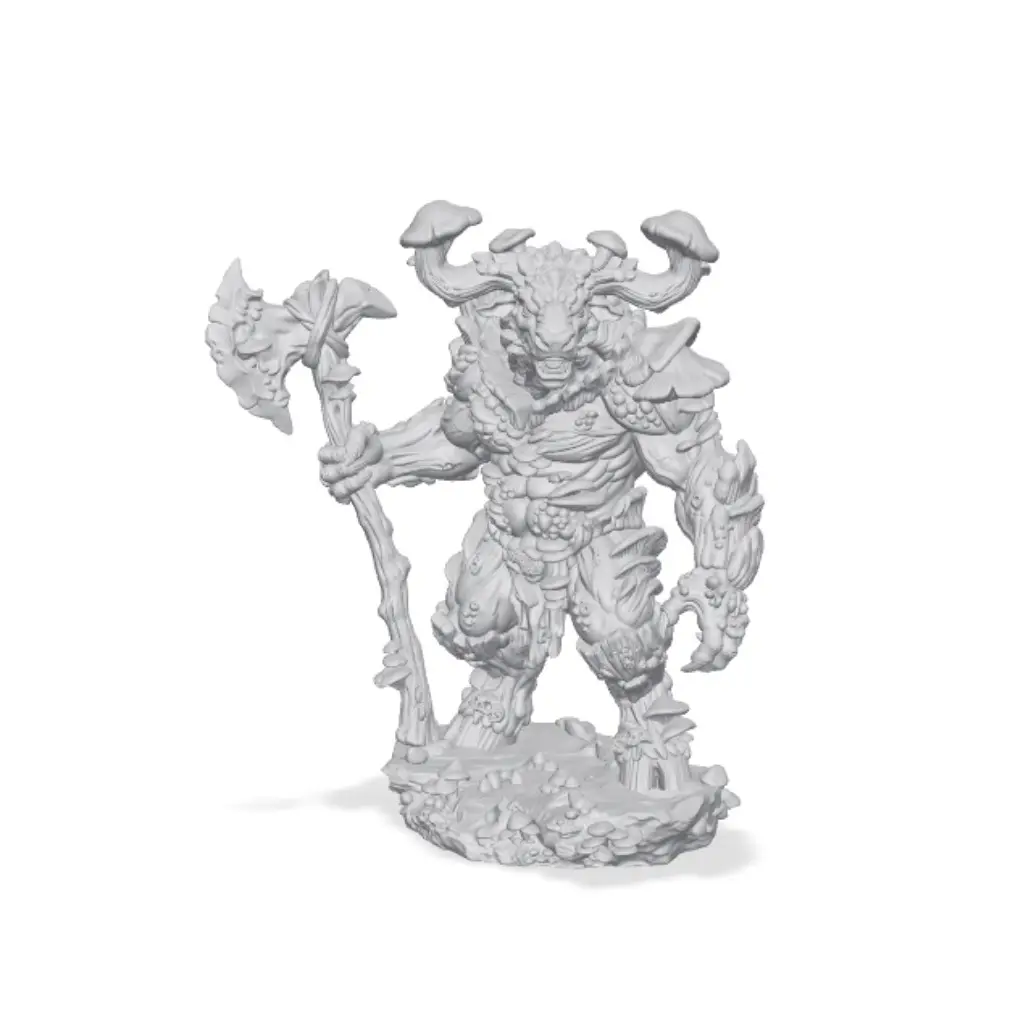 1000+ Minis, Free Kickstarter Sample, Mushroom Minotaur Miniature — modelo 3D