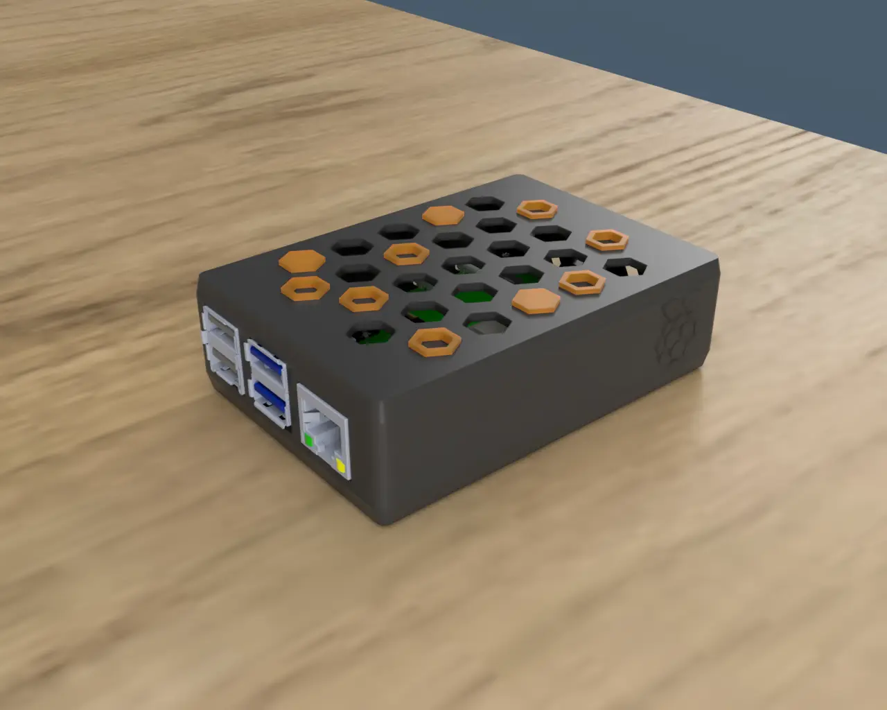 Raspberry Pi 4B/Octoprint Honeycomb case — modelo 3D