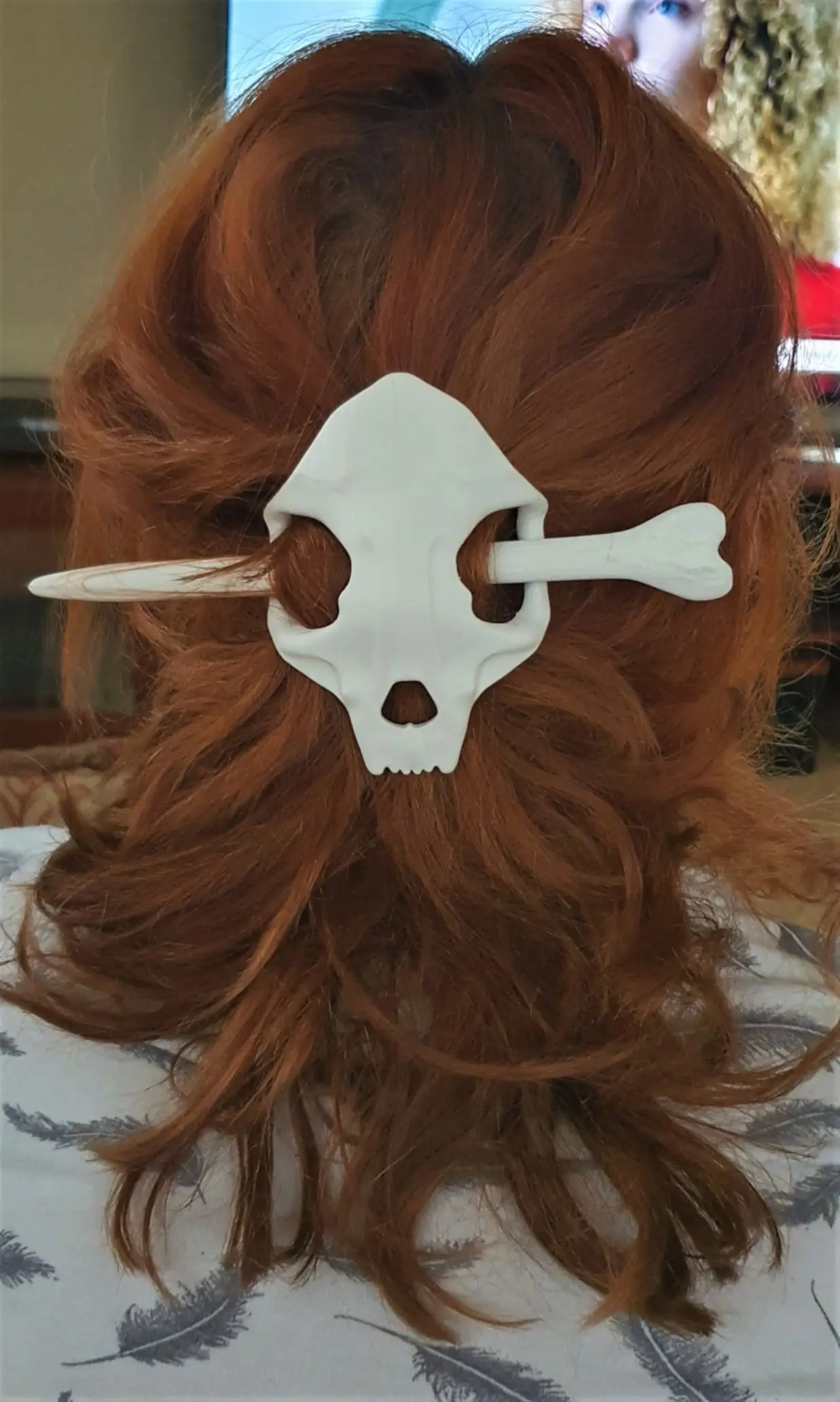 Skull hair pin — modelo 3D