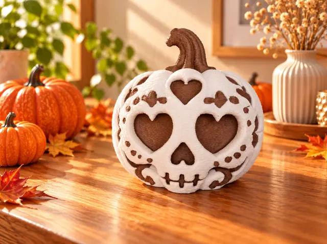 Sugar Skull Pumpkin – Halloween Decoration — modelo 3D