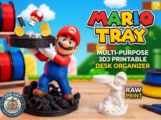 Super Mario Desk Tray & Organizer — modelo 3D