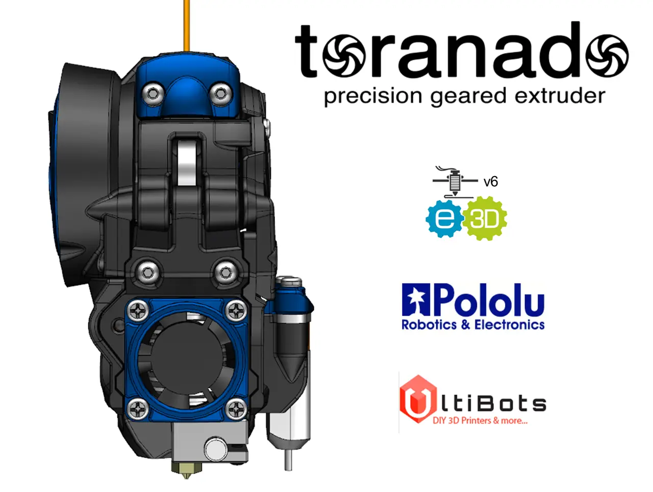The Toranado Precision Geared 1.75mm Extruder - v2.1 — modelo 3D