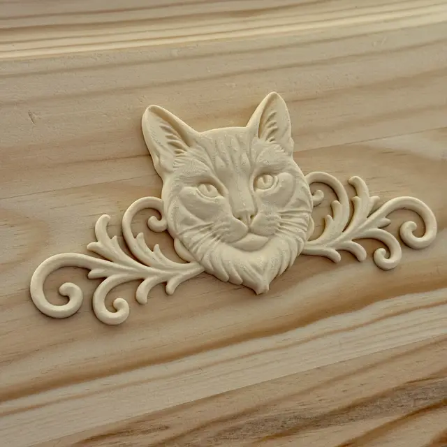 relief set cat animal symbol model — modelo 3D